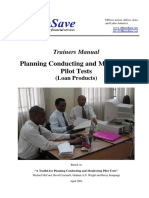 Planning Conducting and Monitoring Pilot Tests: Trainers Manual