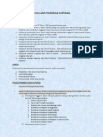 Tata Cara Pendirian Koperasi PDF
