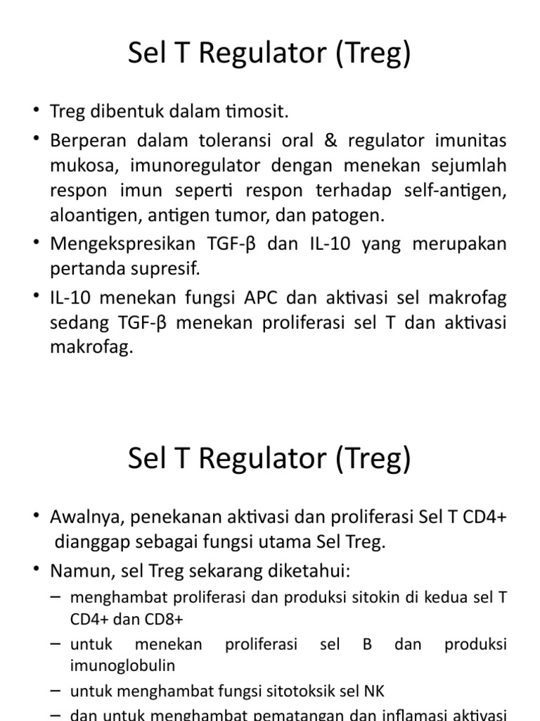 Peran Penting Sel T Regulator dalam Mekanisme Toleransi Imun dan ...