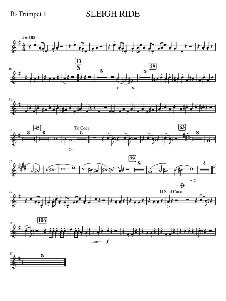 SLEIGH RIDEBb Trumpet 1 PDF PDF
