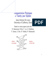 Transportation Polytopes: A Twenty Year Update: Jes Us Antonio de Loera University of California, Davis