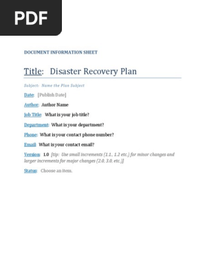 Disaster-Recovery-Plan