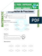 Ficha Comparacion de Fracciones para Tercero de Primaria