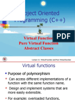 Object Oriented Programming (C++) : Virtual Function Pure Virtual Function Abstract Classes