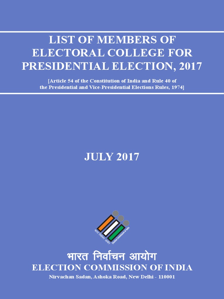 Pampa Bauri Belguma Purulia Sex Videos - Presidential Election, 2017 - Electoral College (English) PDF | PDF |  Politics Of India | Sikhism