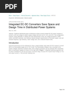 Integrated DC-DC Converters Save Space and Design Time in Distributed-Power Systems