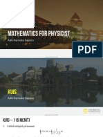 Mathematics For Physicist: Adhi Harmoko Saputro