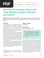 Historical Development of Rotor and Stator Winding Insulation Materials and Systems