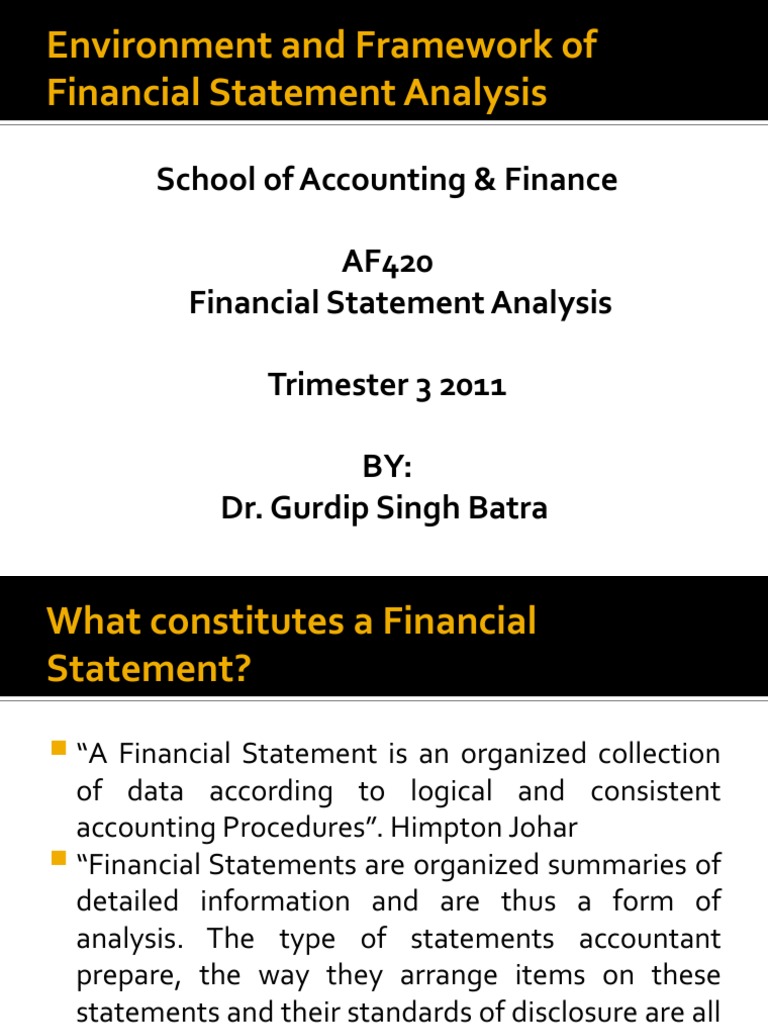 Financial Statement Analysis Overview | PDF | Financial Statement ...
