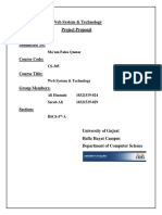 Web System & Technology Project Proposal: Ma'am Faiza Qamar