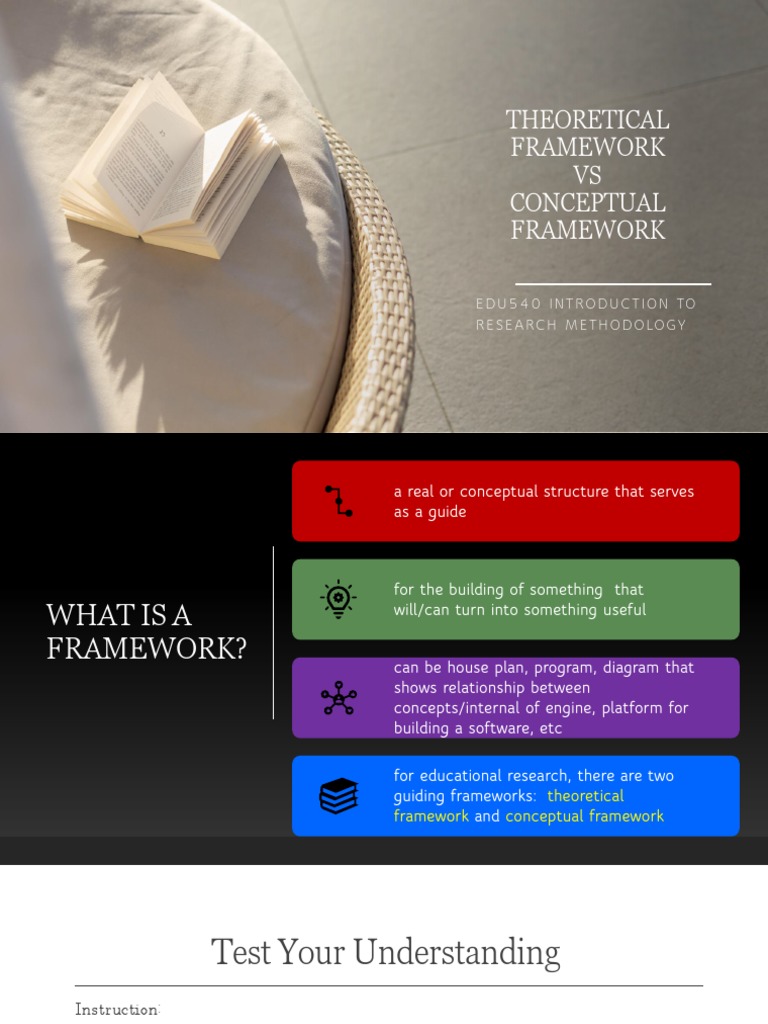 Theoretical Framework VS Conceptual Framework: Edu540 Introduction To ...