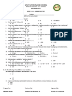 Math 7 - Summative Week 3 & 4