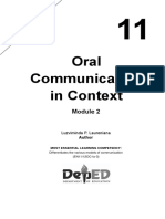 English Oral Comm. Week 2 PDF