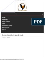 Techniques Aviculture Calcul Taux de Ponte
