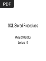 SQL Stored Procedures: Winter 2006-2007