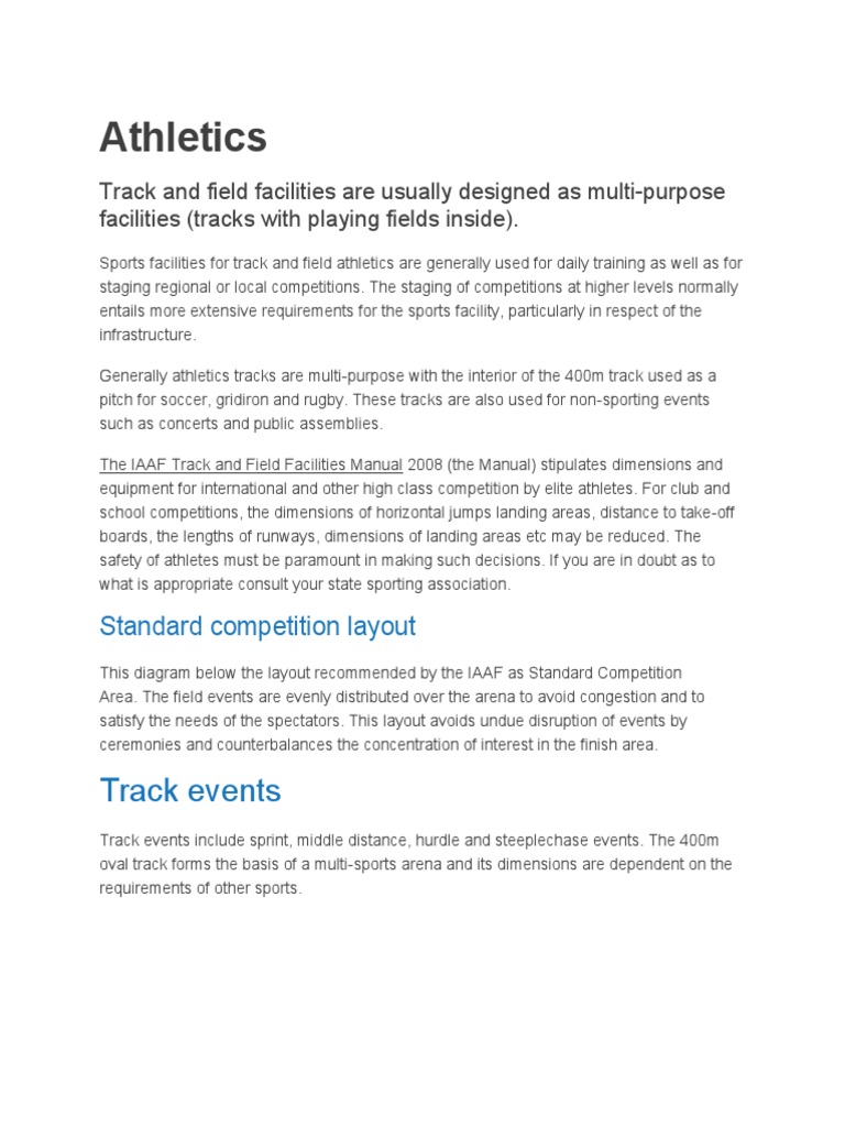 Athletics | PDF | Track And Field | Games Of Physical Skill