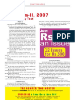 NDA Exam-II, 2007: General Ability Test