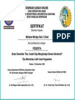 Sertifikat: Seminar Ilmiah Online