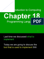 Chapter 18 Programming Languages