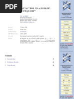 The Best Constant For An Algebraic Inequality: Y.N. Aliyev