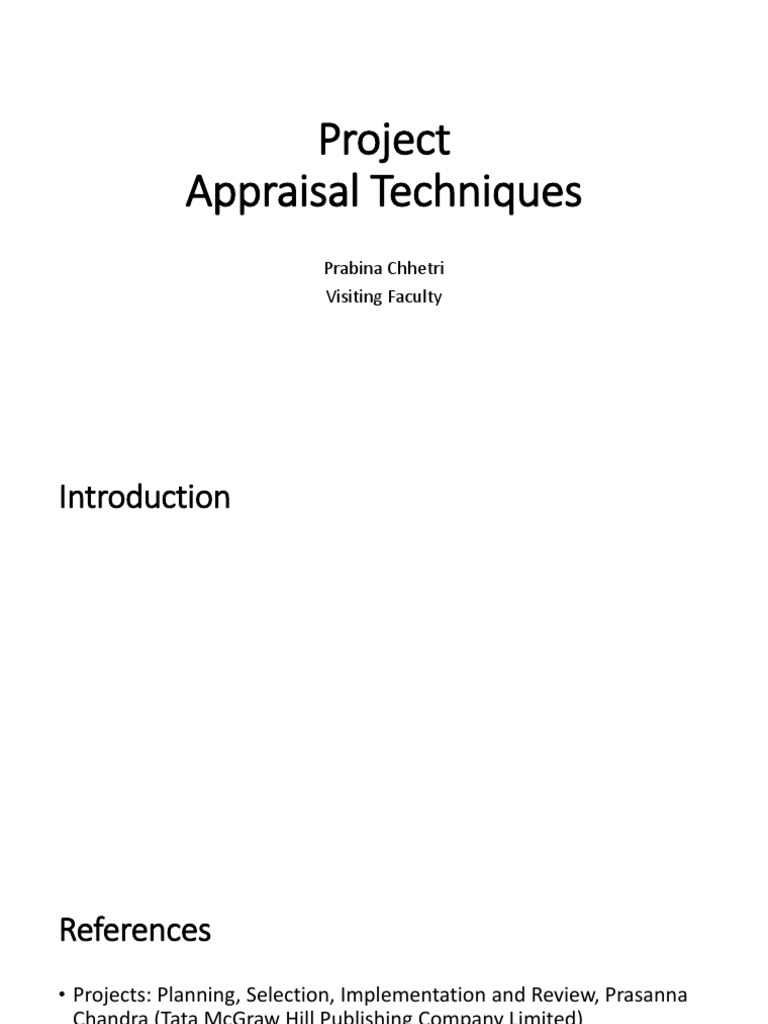 1-Project Appraisal Techniques | PDF | Capital Budgeting | Economies