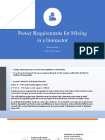 Power Requirements For Mixing in A Bioreactor