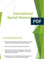International Markets & Market Research