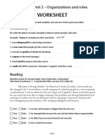 Worksheet: Profile 1 Unit 2 - Organizations and Roles