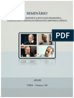 Anais Do Seminario Dermeval Saviani e A Educação Brasileira Construção Coletiva Da Pedagogia Histórico Crítica