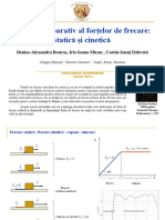 Forta de Frecare Statica Cinetica