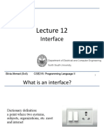 Interface: Cse215: Programming Language Ii Silvia Ahmed (Sva)