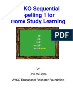 AVKO Sequential Spelling I For Home Study Learning PDF