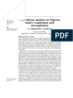 The Labour Market in Nigeria Under Regulation and Deregulation