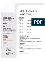 Muhammad Waseem CV PDF