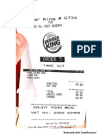 Burger King Receipt