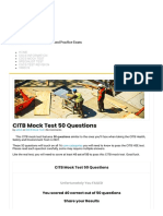 CITB Mock Test 50 Questions