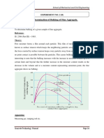 Title: Determination of Bulking of Fine Aggregate.: Experiment No: 2 (B)