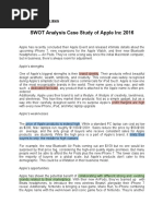 SWOT Analysis Case Study of Apple Inc 2016