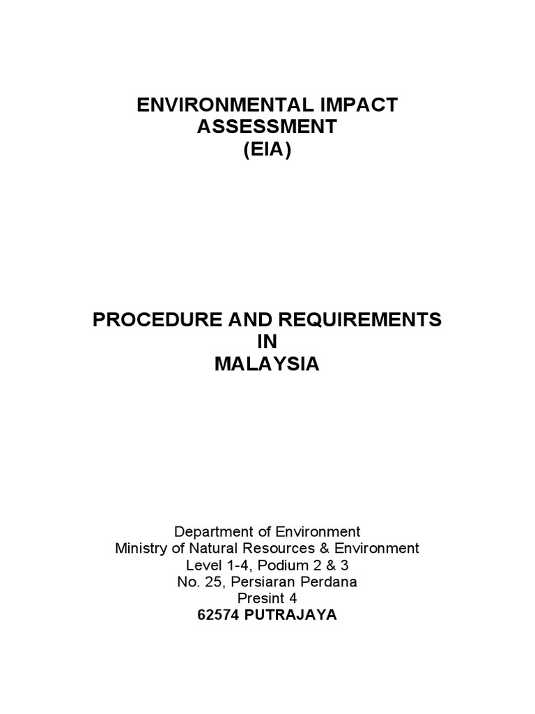 EIA Procedure and Requirements Malaysia | PDF | Environmental Impact ...
