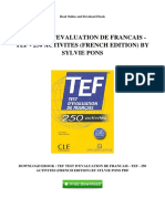 Tef Test Devaluation de Francais Tef 250 Activites French Edition by Sylvie Pons