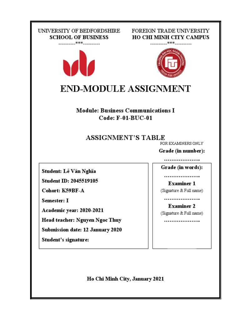 Business Communications I Assignment | PDF