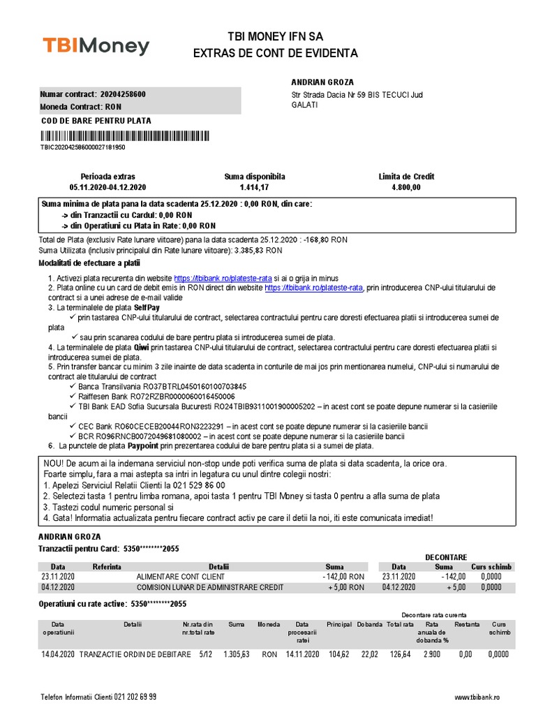 (TBIC202042586000027181950T : Tbi Money Ifn Sa Extras de Cont de ...