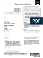 Functions and Characteristics of Money: Lesson Description