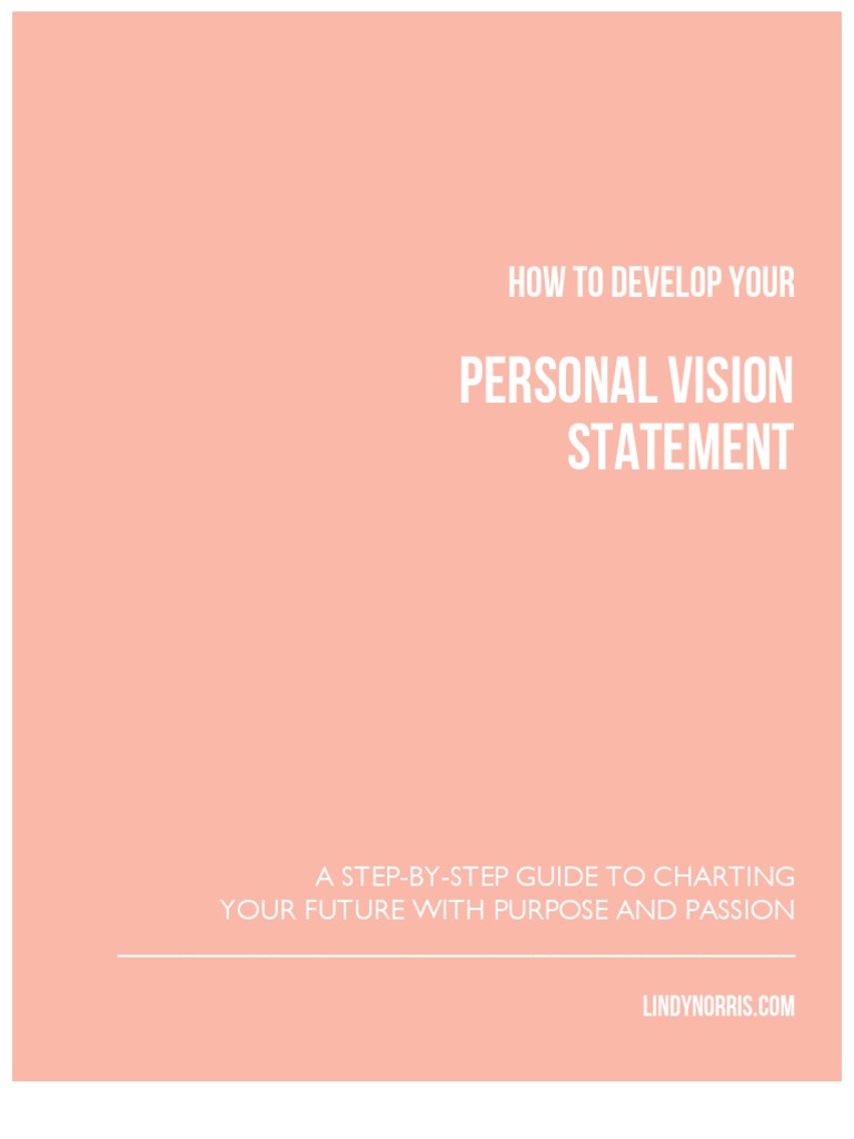 How To Develop A Personal Vision Statement PDF | PDF | Return On ...