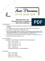 Music Phenomena 2020 I International Piano Competition On-Line Rules of The Competition