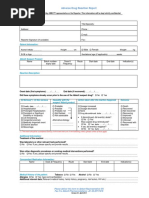 Adverse Reaction Reporting Form