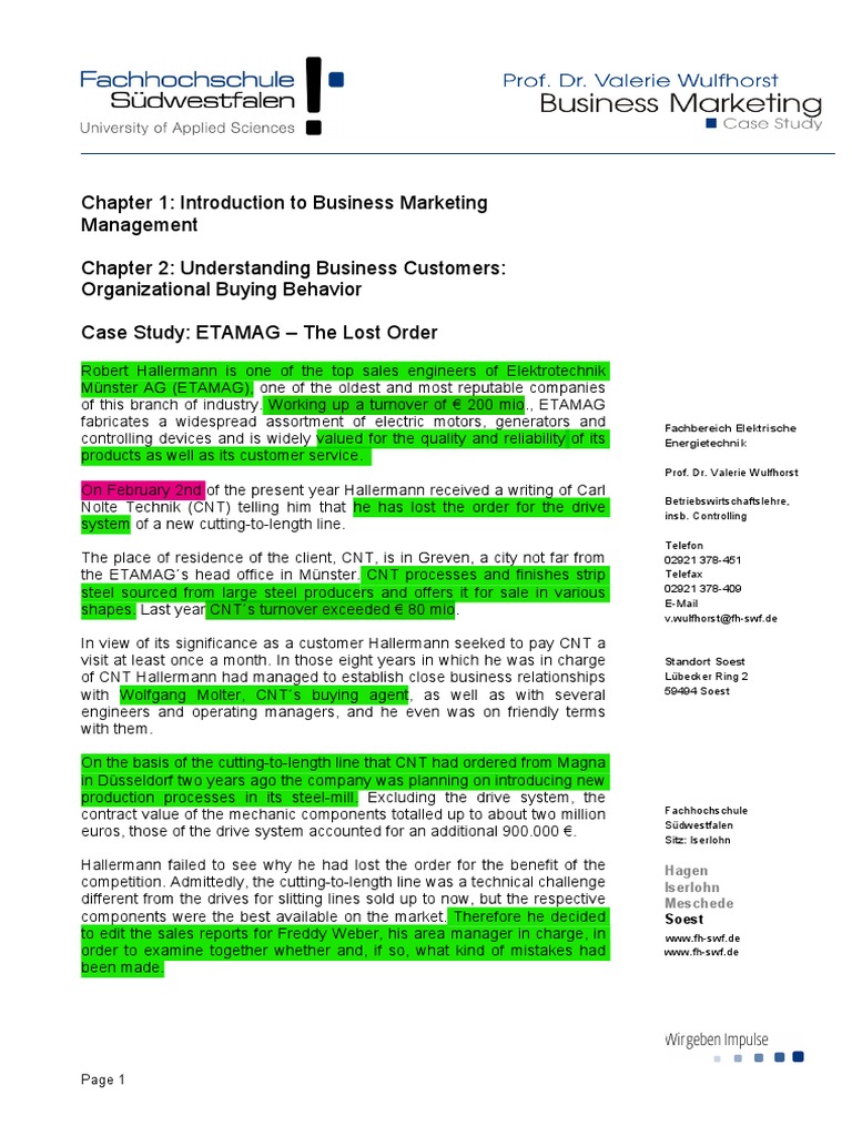 ETAMAG's Lost Order Analysis | PDF | Investing | Microeconomics