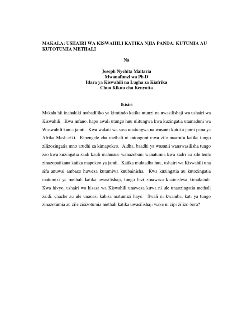Ushairi PDF | PDF