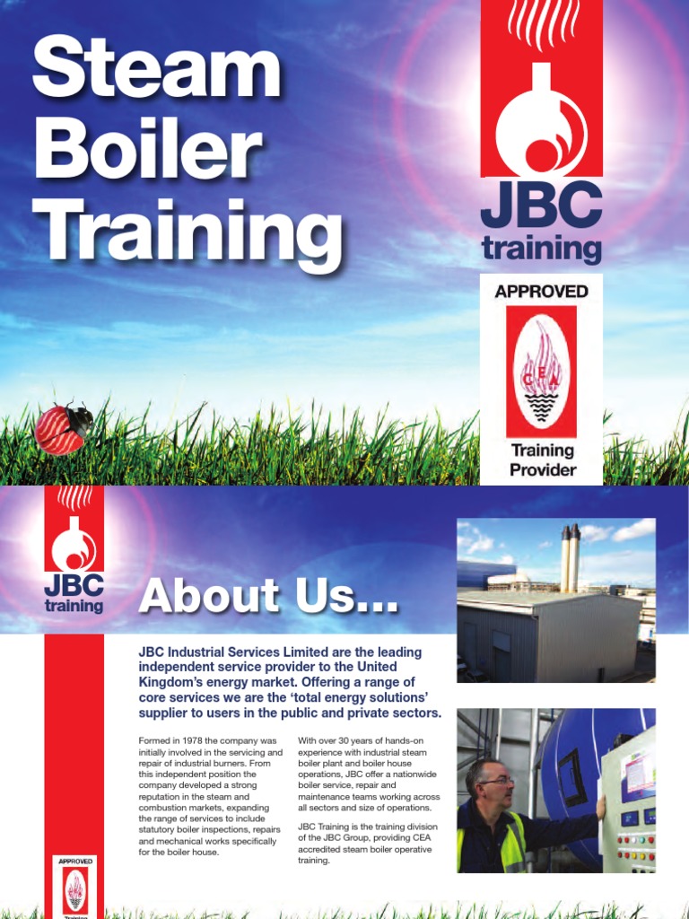 JBC Steam Boiler Training Courses | PDF | Boiler | Safety