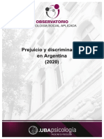INFORME OPSA - Prejuicio y Discriminación en Argentina 2020 - FINAL